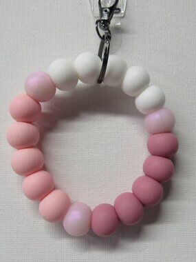 Classic Pretty in Pink Keychain Ring